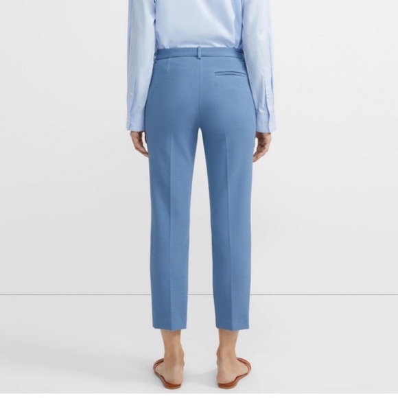 Theory Treeca Pant In Stretch Knit In Chambray - size 10. N - Picture 2 of 7